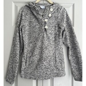 Columbia Hoodie Fleece Sweater Women's XS Darling Days 4 Loop Button Cowl Pocket